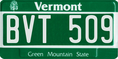 VT license plate BVT509