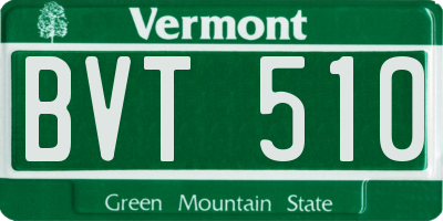 VT license plate BVT510