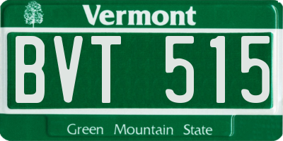 VT license plate BVT515