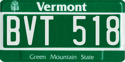 VT license plate BVT518
