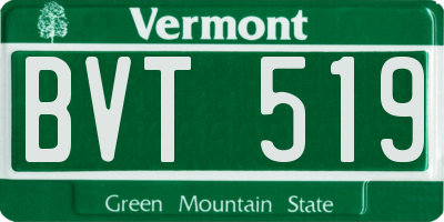 VT license plate BVT519