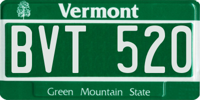 VT license plate BVT520