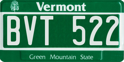 VT license plate BVT522