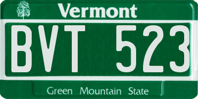 VT license plate BVT523