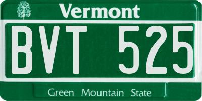 VT license plate BVT525