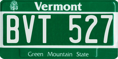 VT license plate BVT527