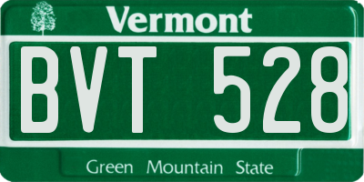 VT license plate BVT528