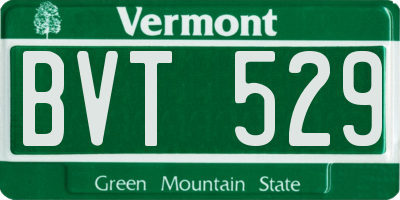 VT license plate BVT529