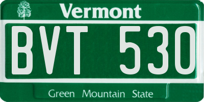 VT license plate BVT530