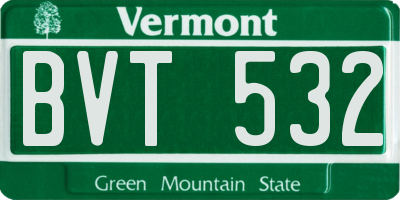 VT license plate BVT532