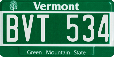 VT license plate BVT534
