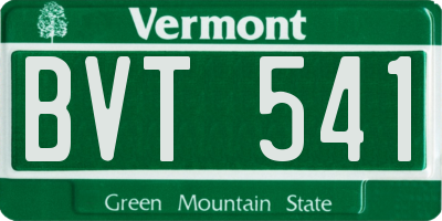 VT license plate BVT541
