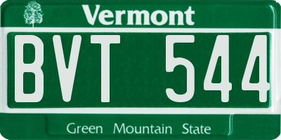 VT license plate BVT544