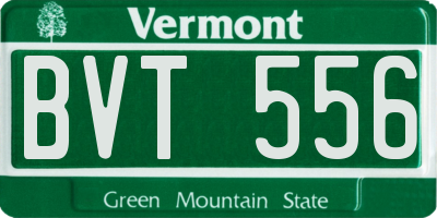 VT license plate BVT556