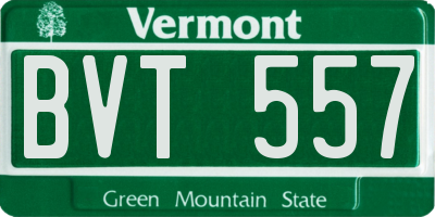 VT license plate BVT557