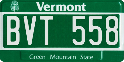 VT license plate BVT558