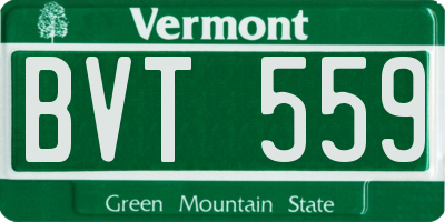 VT license plate BVT559