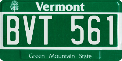 VT license plate BVT561