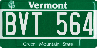 VT license plate BVT564