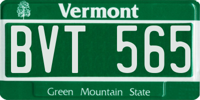 VT license plate BVT565