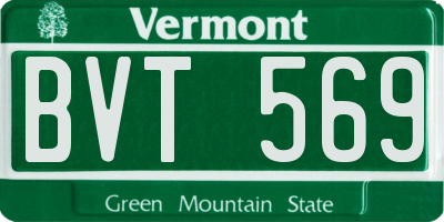 VT license plate BVT569