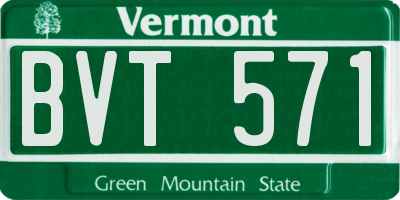 VT license plate BVT571