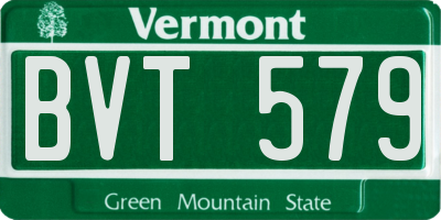 VT license plate BVT579