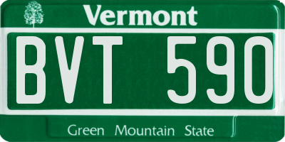 VT license plate BVT590