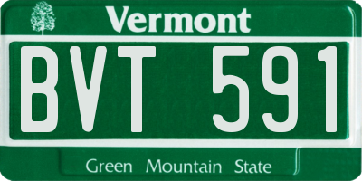 VT license plate BVT591