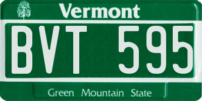 VT license plate BVT595