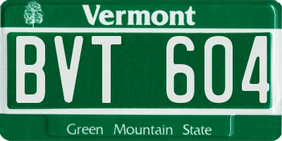 VT license plate BVT604