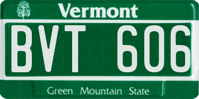 VT license plate BVT606
