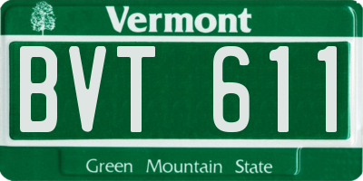 VT license plate BVT611