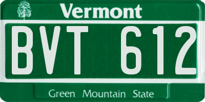 VT license plate BVT612