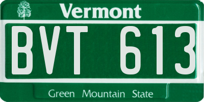VT license plate BVT613
