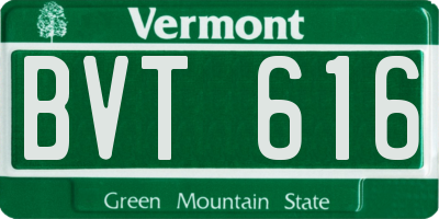 VT license plate BVT616