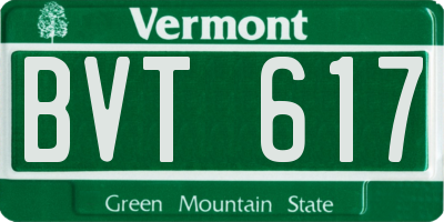 VT license plate BVT617