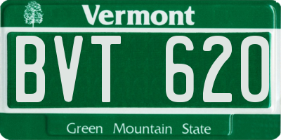 VT license plate BVT620