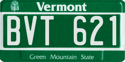 VT license plate BVT621