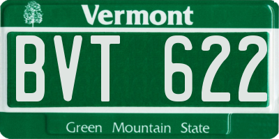 VT license plate BVT622