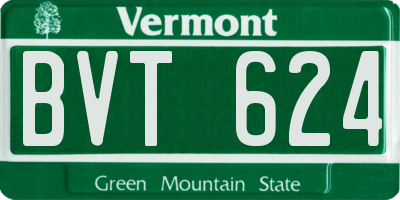 VT license plate BVT624