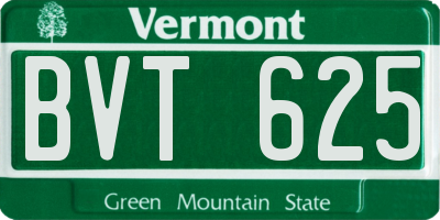 VT license plate BVT625