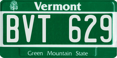 VT license plate BVT629