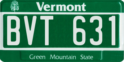 VT license plate BVT631