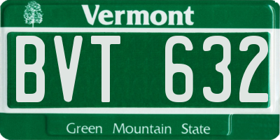 VT license plate BVT632