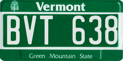 VT license plate BVT638