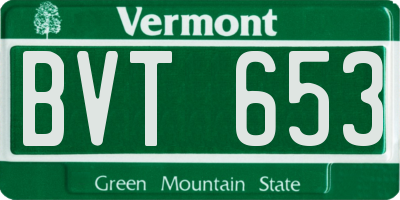 VT license plate BVT653