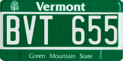 VT license plate BVT655
