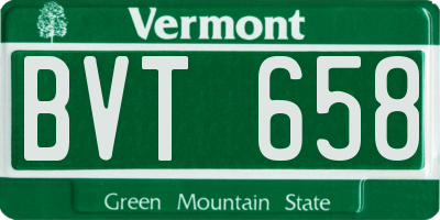 VT license plate BVT658
