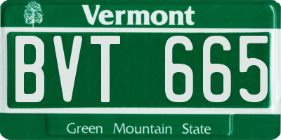 VT license plate BVT665